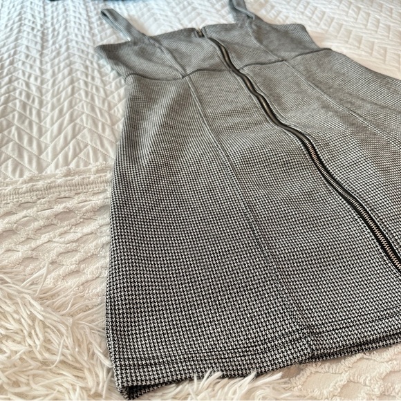 Forever 21 Houndstooth Zip-Front Mini Dress Size M Corporate Siren Collegiate - Picture 14 of 16